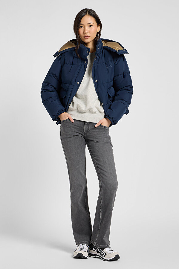 Куртка LEE SHORT PUFFER WITH HOOD Relaxed Fit (112371016) Синій