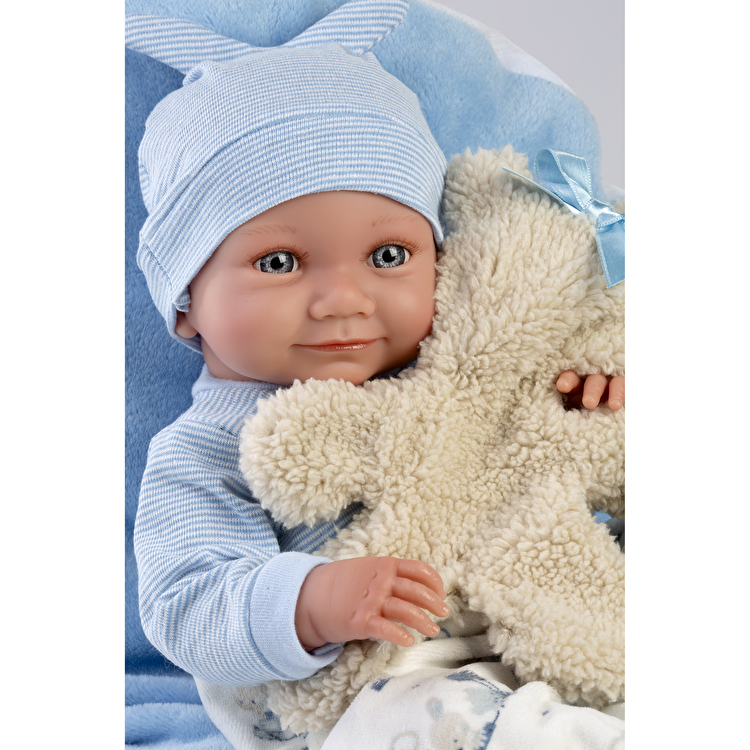 Пупс Nico Recien Nacida Cojin Celeste 40 см LLORENS (73807)
