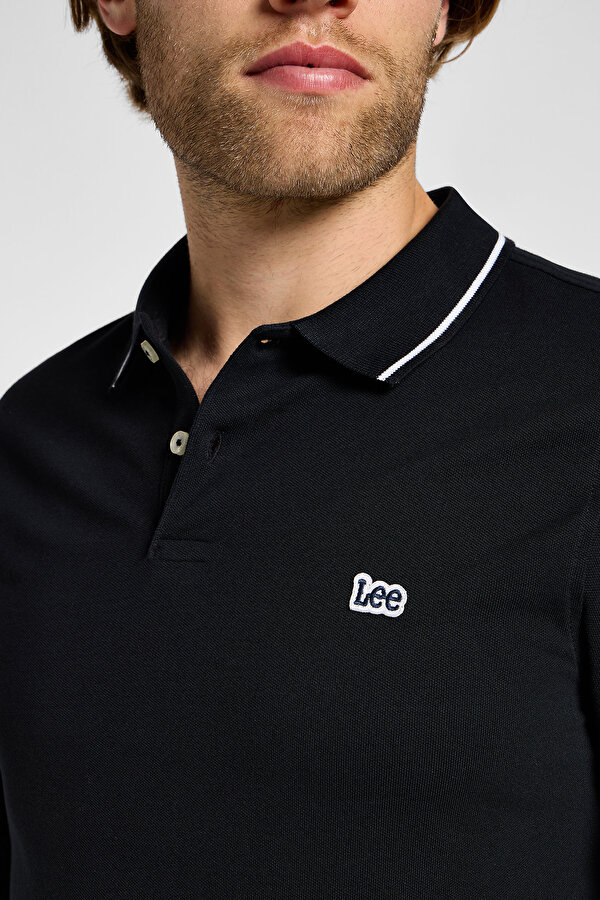 Поло LEE LS Pique Polo Regular Fit (112322786) Черный