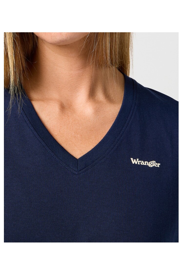 Футболка Wrangler DRAPEY V NECK  (112362546) Голубий