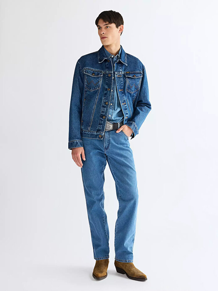 Джинси Wrangler Texas Regular Fit (112358204) Блакитний