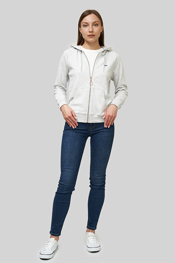 Толстовка LEE Zip Through Hoodie Regular Fit (L53QBR03) Серый
