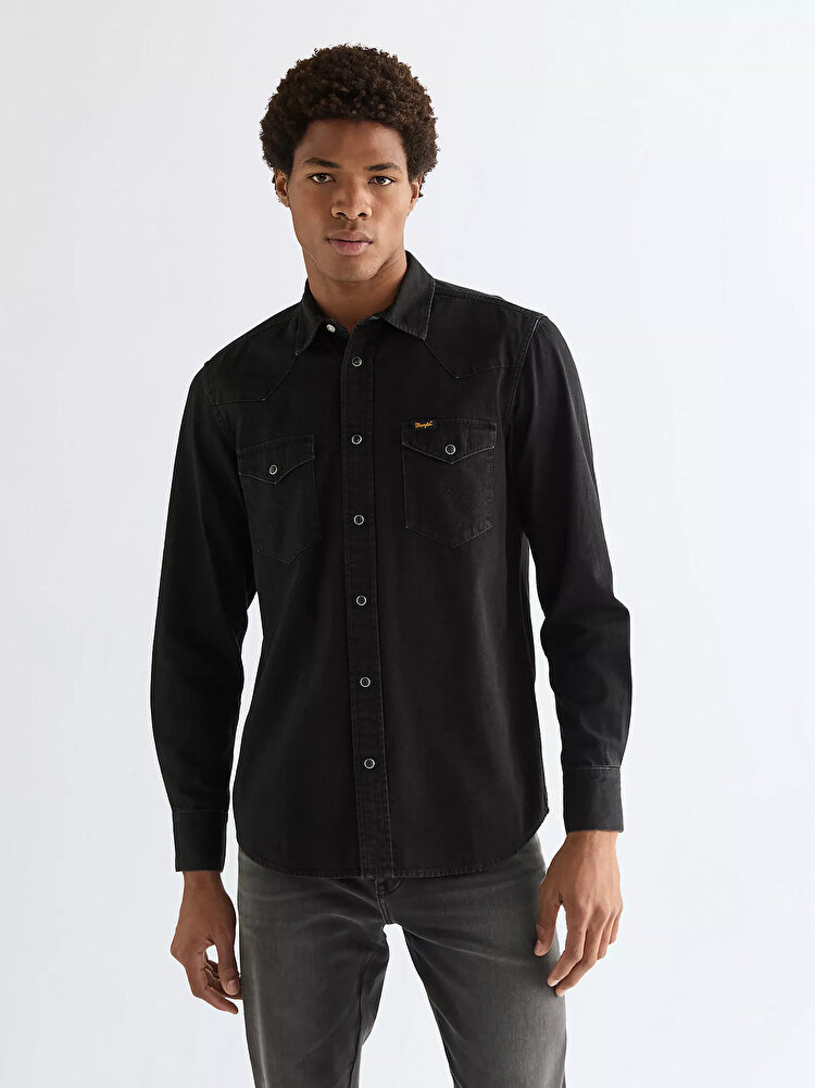 Сорочка Wrangler Western Shirt Regular Fit (112378427) Чорний