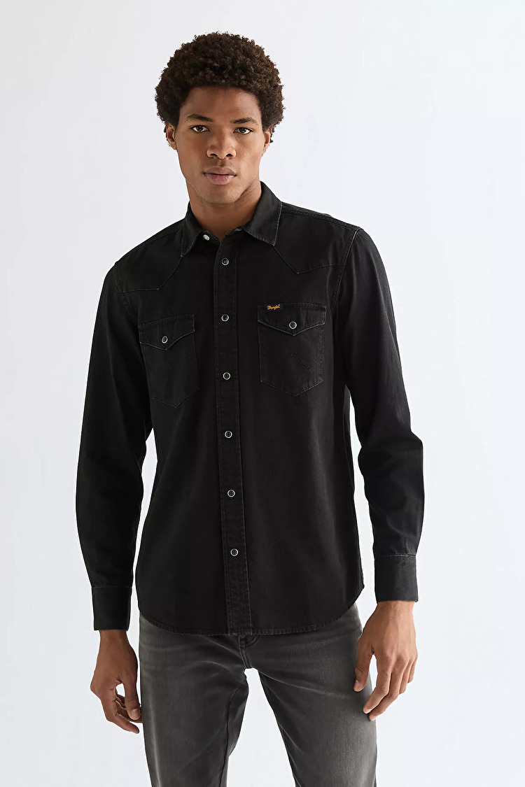 Рубашка Wrangler Western Shirt Regular Fit (112378427) Черный