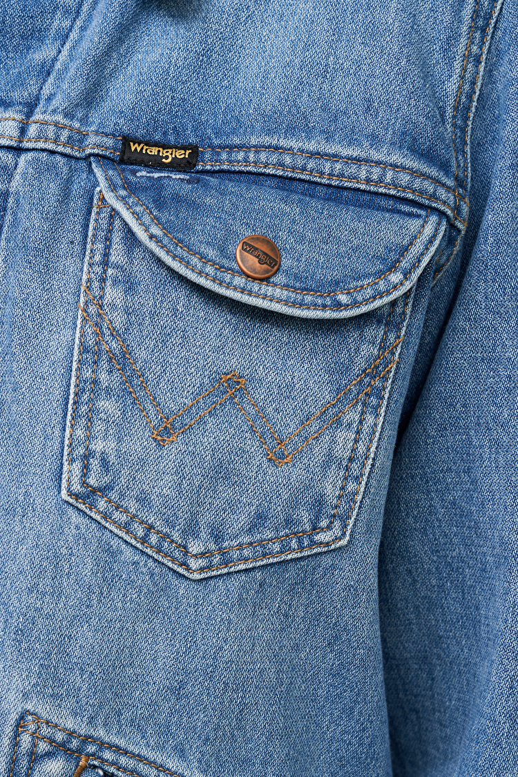 Куртка джинсова Wrangler 124WJ Icons Regular Fit (W4WJUG24L) Блакитний
