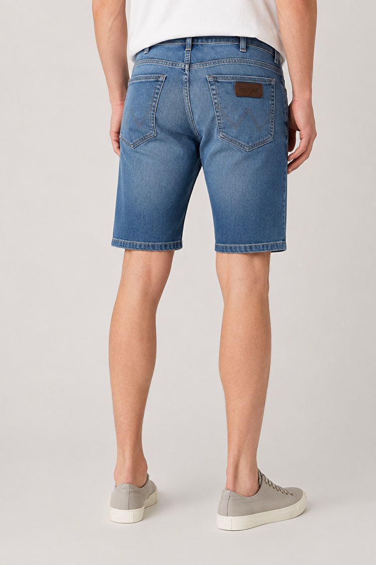 Шорти джинсові Wrangler Texas shorts Regular Fit (W11CQ148R) Блакитний