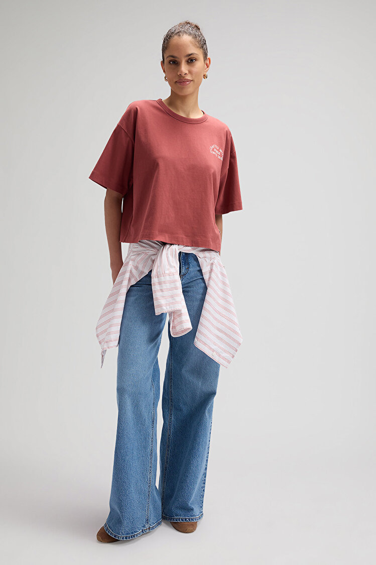 Футболка LEE LEE CRAFTED TEE Relaxed Fit (112377784) Коричневий