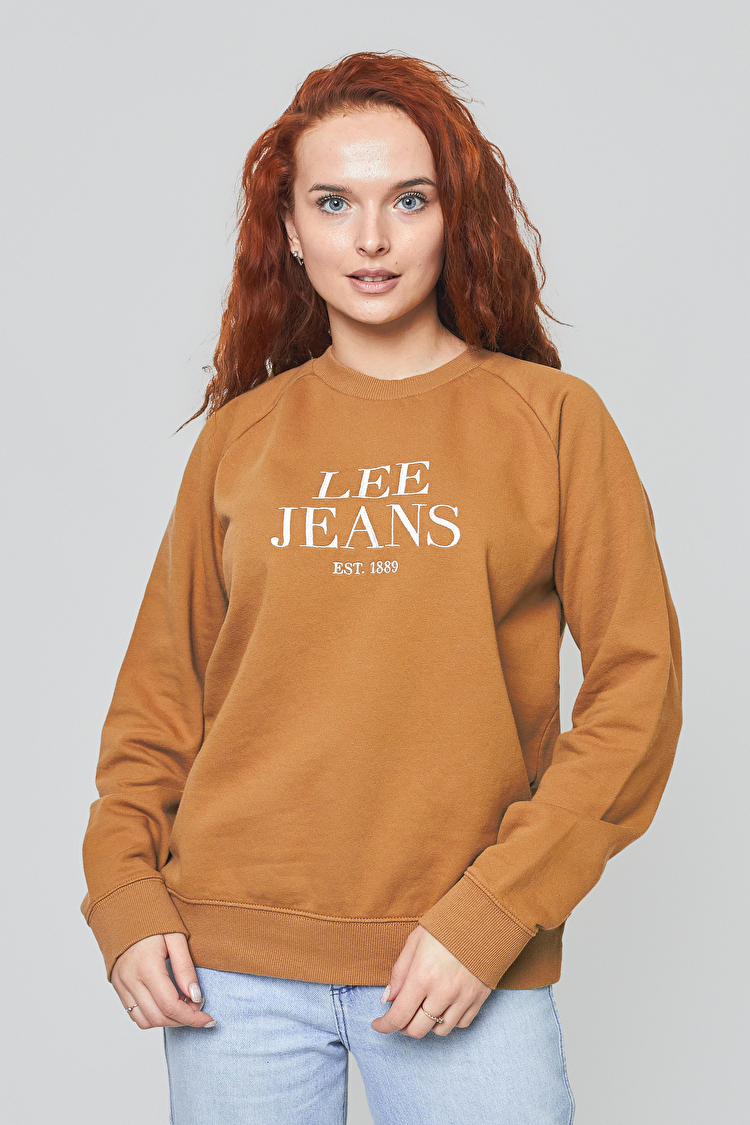 Свитшот LEE Crew Neck Sweatshirt Regular Fit (L53ATXSZ) Коричневый