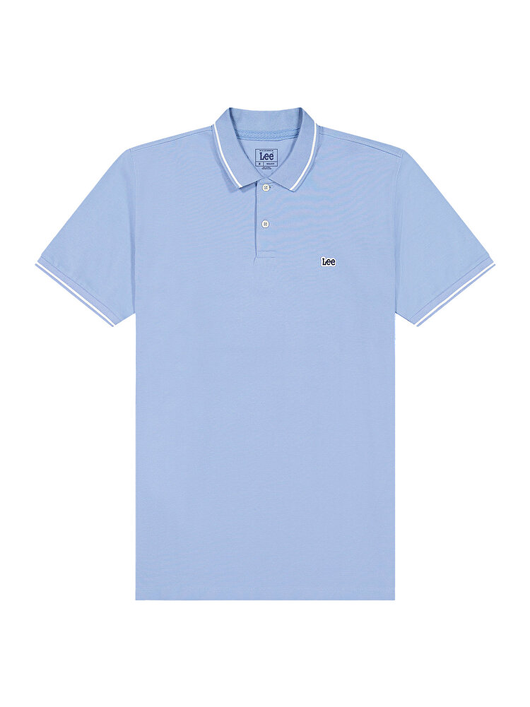 Поло LEE Pique Polo Regular Fit (112376471) Блакитний