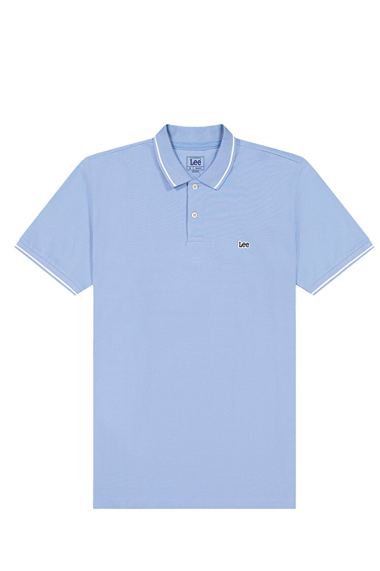 Поло LEE Pique Polo Regular Fit (112376471) Блакитний