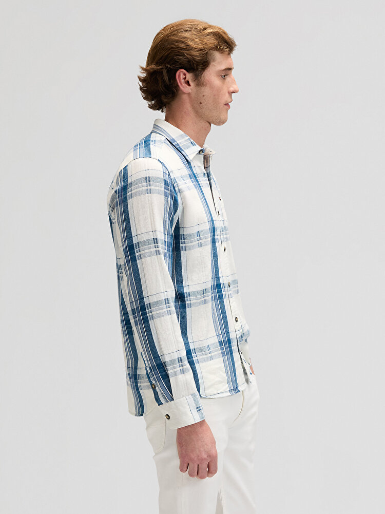 Сорочка LEE Leesure Shirt Regular Fit (112377249) Блакитний
