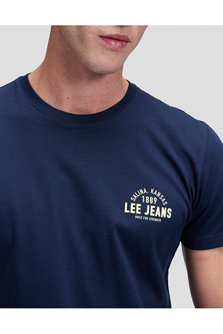 Футболка LEE Small Logo Tee Relaxed Fit (112376517) Синий
