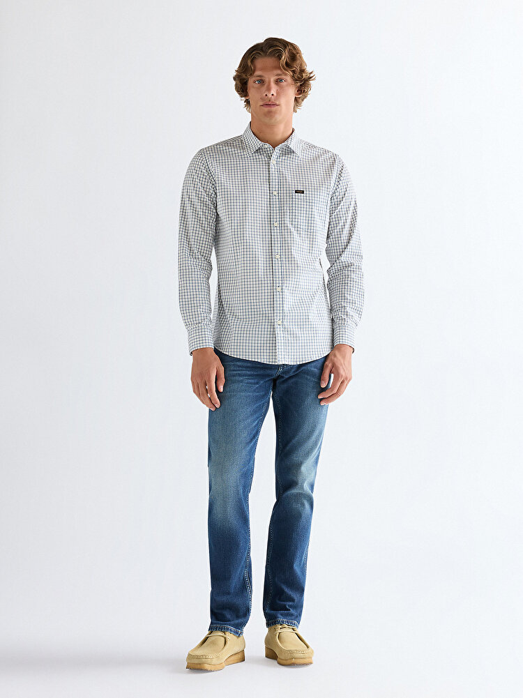 Сорочка Wrangler 1 PKT SHIRT Regular Fit (112378032) Блакитний