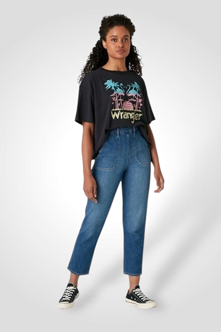 Футболка Wrangler BOXY TEE Oversized Fit (W7S2GFXV6) Черный
