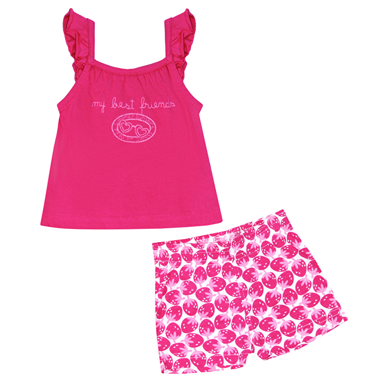Комплект: Майка та шорти Losan Mc baby girls (018800704/142) Малиновий