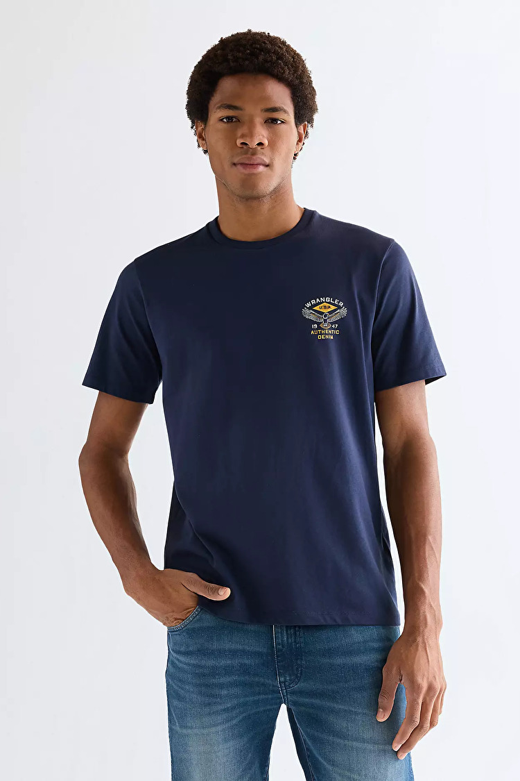 Футболка Wrangler SMALL AMERICANA TEE Regular Fit (112377984) Блакитний