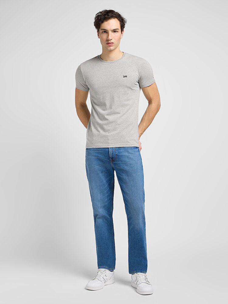 Набір футболок твін-пак LEE Twin pack Crew Slim Fit (112142481-L64NCESE) Сірий + чорний
