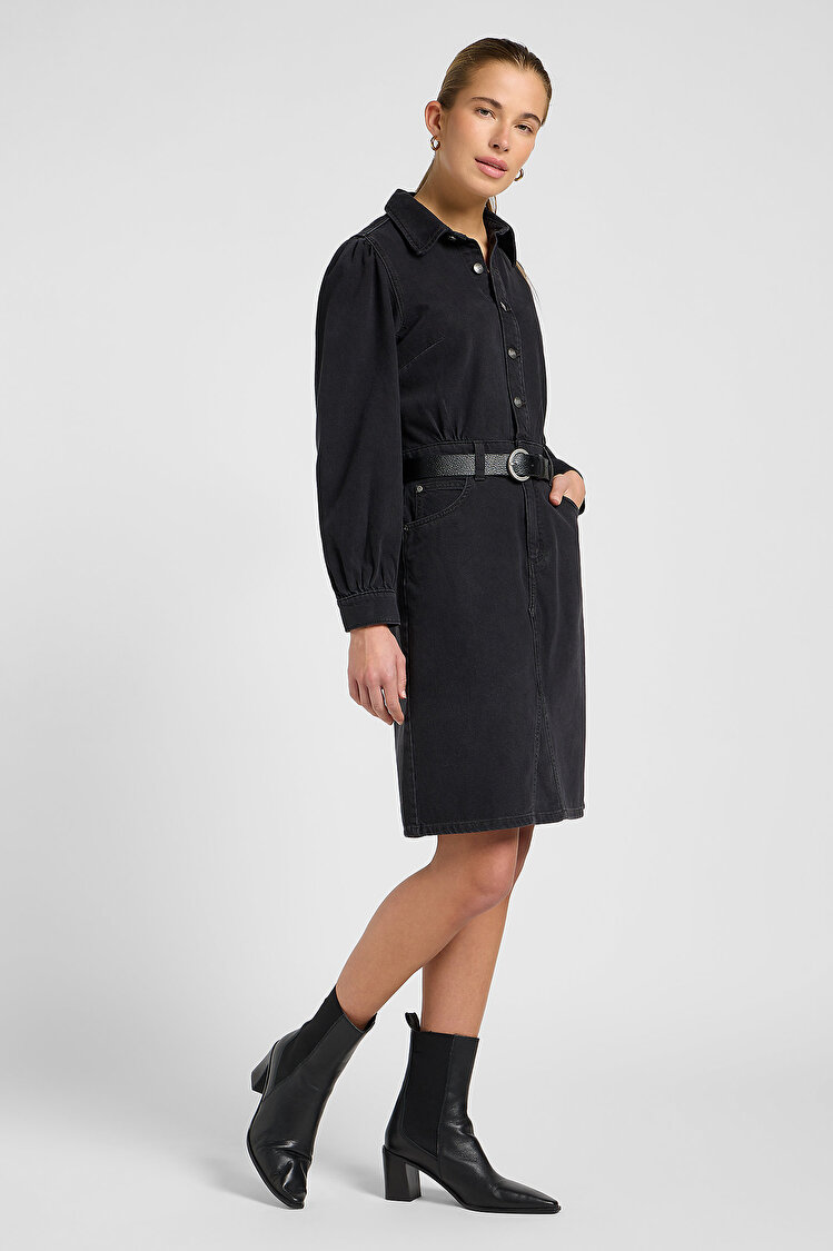 Платье LEE LONG SLEEVE DRESS Regular Fit (112370995) Черный