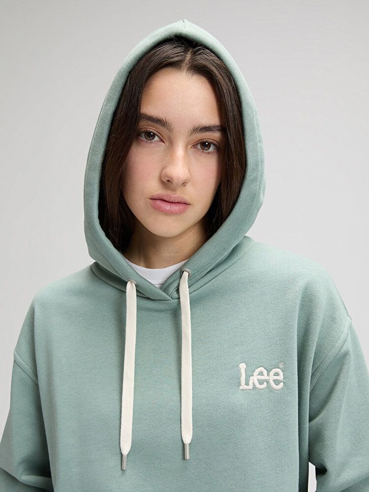 Худи LEE Essential Hoodie Relaxed Fit (112376980) Зеленый