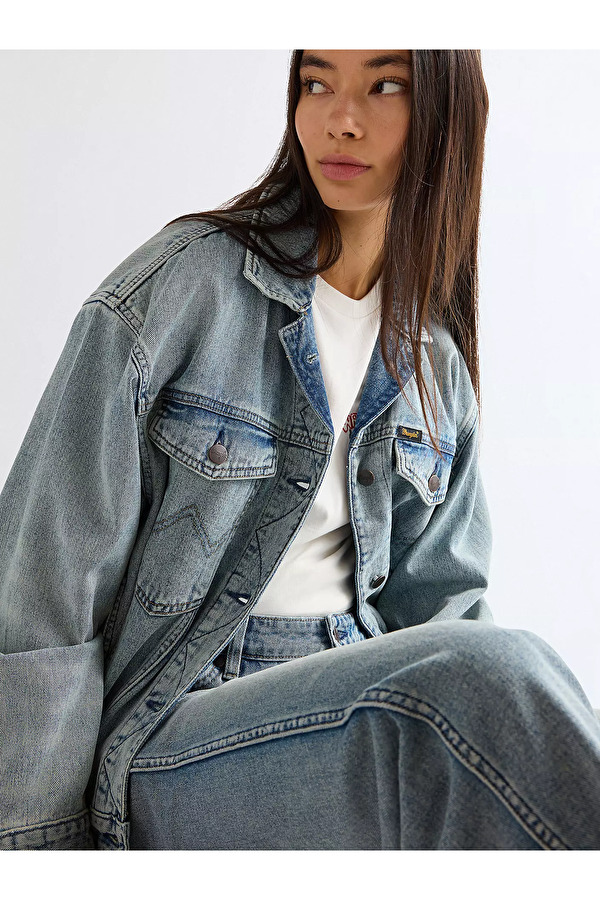 Куртка Wrangler COWGIRL JACKET Relaxed Fit (112378131) Блакитний