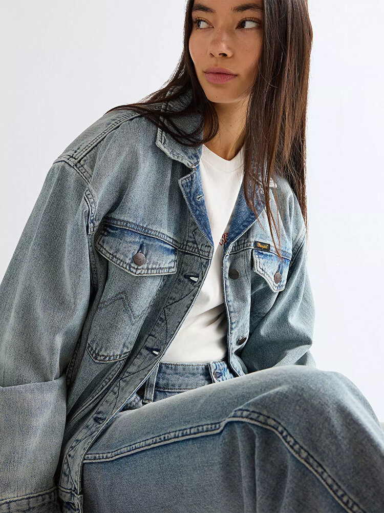 Куртка Wrangler COWGIRL JACKET Relaxed Fit (112378131) Голубой
