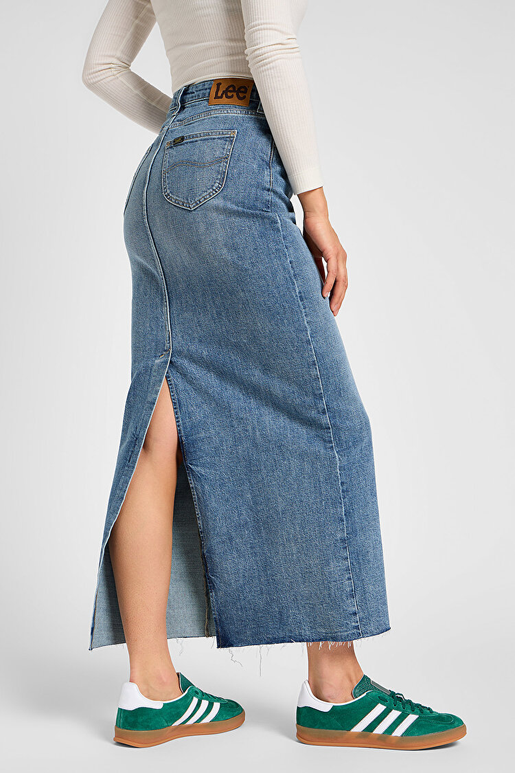 Юбка LEE Back Slit Maxi skirt (112355211) Синий