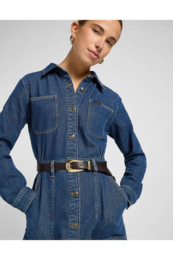 Платье LEE MAXI DENIM UTILITY DRESS Regular Fit (112370993) Синий