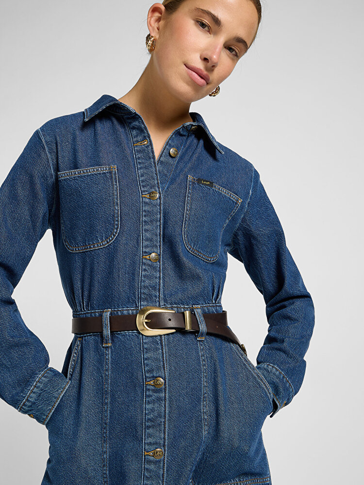 Платье LEE MAXI DENIM UTILITY DRESS Regular Fit (112370993) Синий