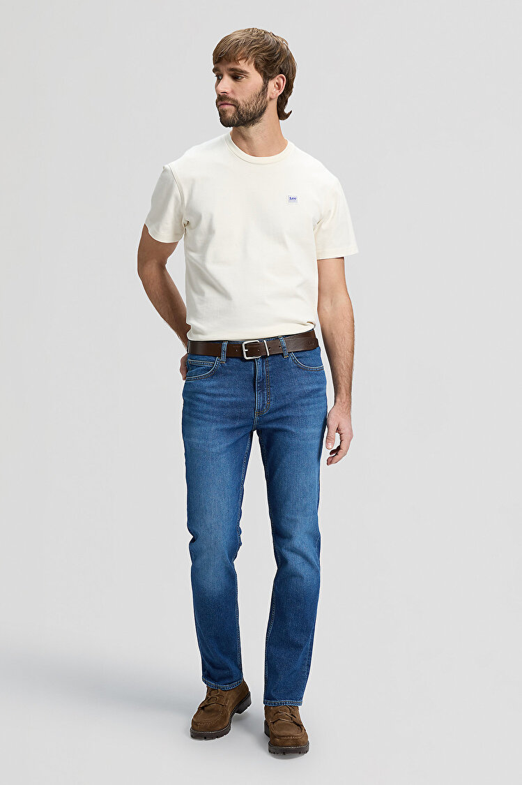 Джинси LEE Rider Slim Fit (112376408) Блакитний