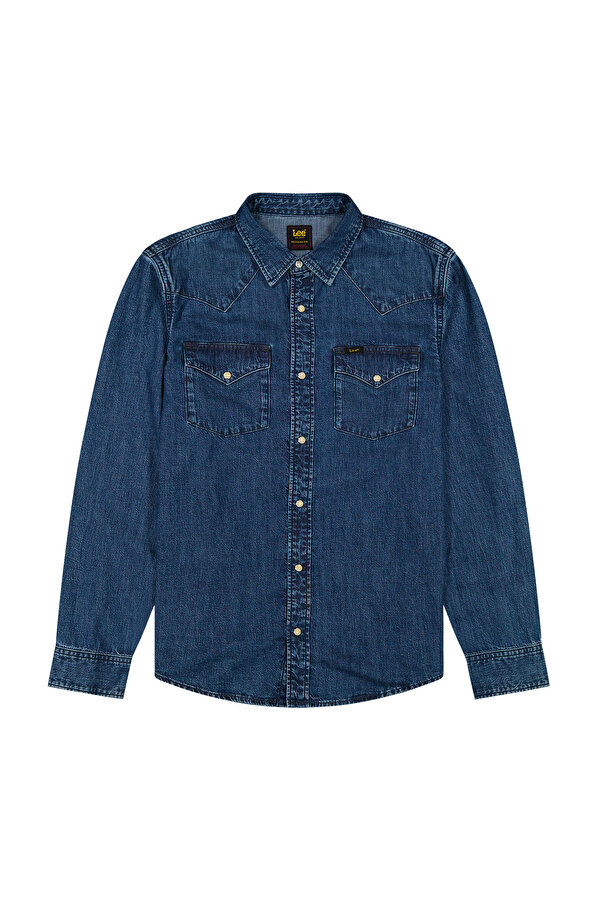 Рубашка джинсовая LEE Regular Western Shirt Regular Fit (112370562) Синий