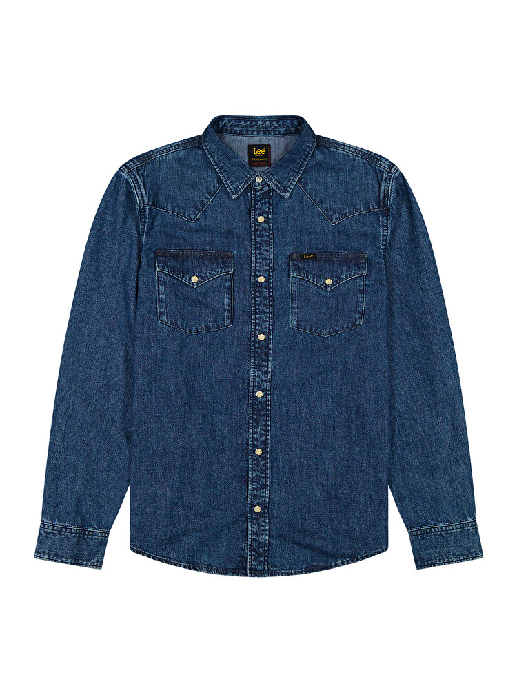 Сорочка джинсова LEE Regular Western Shirt Regular Fit (112370562) Синій