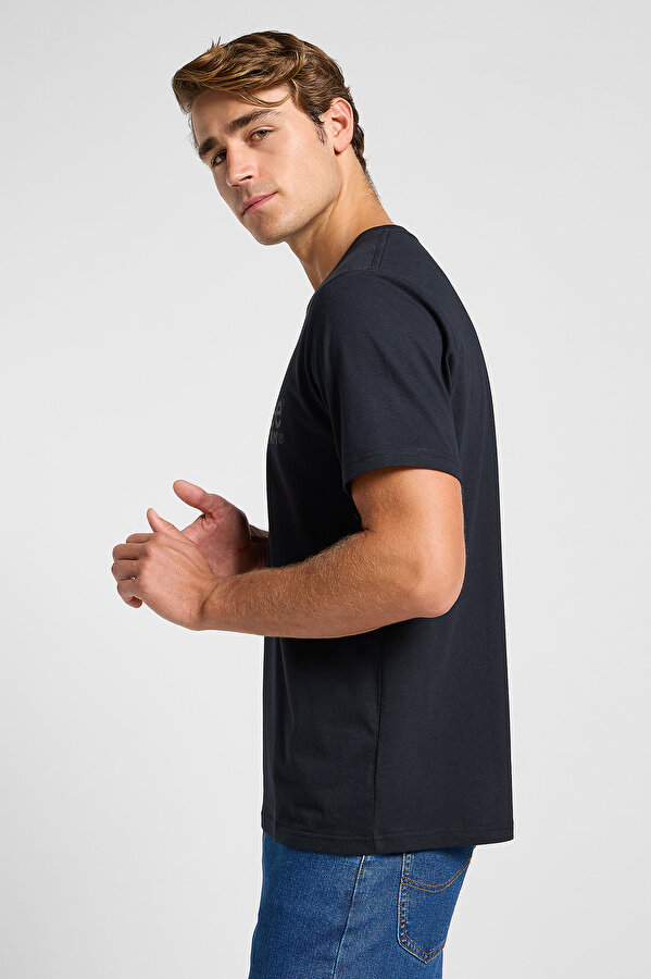 Футболка LEE Subtle Logo Tee Unionall Black (112365455) Синій