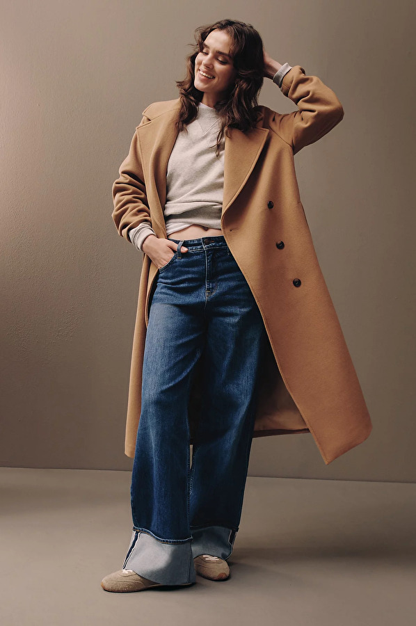 Пальто LEE WOOL COAT Relaxed Fit (112371065) Бежевый
