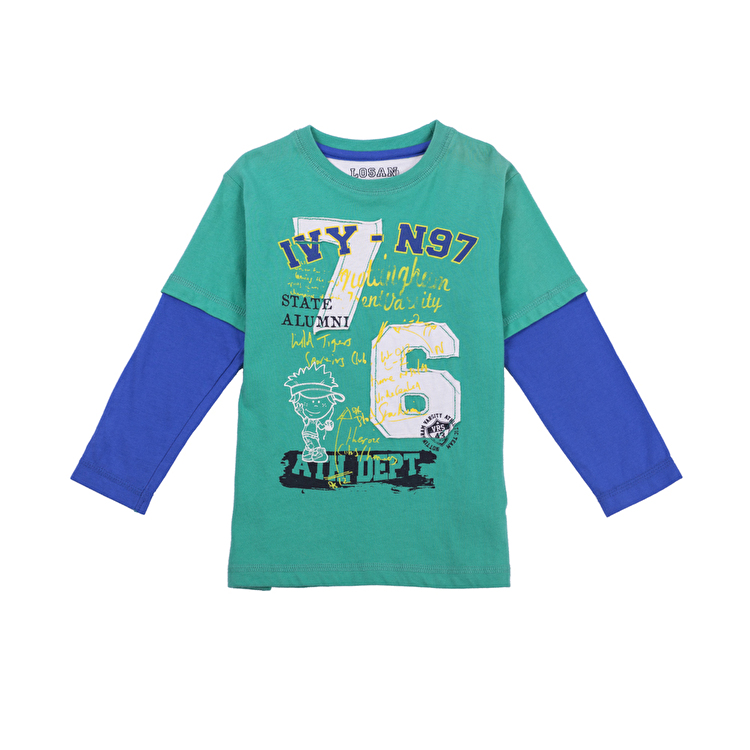 Футболка з довгим рукавом Losan Kids boys (315-1021AC/135) Світло-зелений