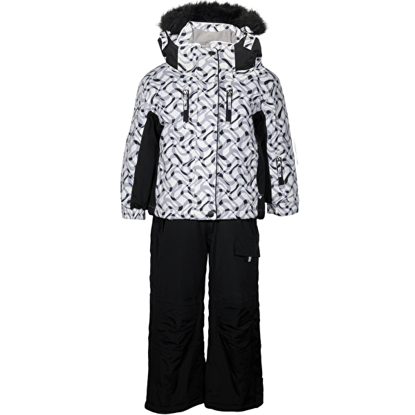 Комплект: Куртка та брюки на підтяжках NICKEL (3791904) Чорний, білий Чорний з Білим