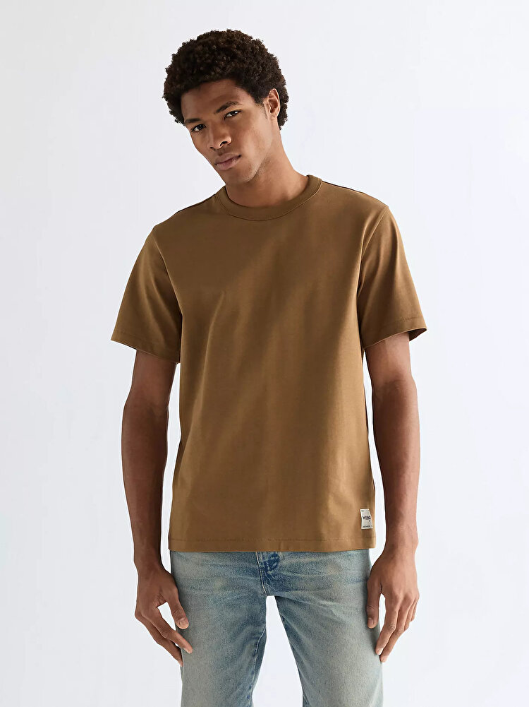 Футболка Wrangler SS SOLID TEE Relaxed Fit (112378013) Коричневий