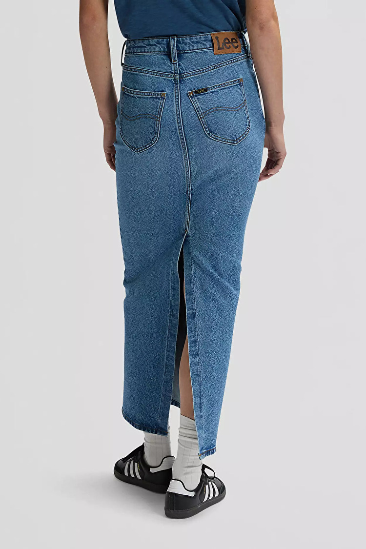 Спідниця LEE Back Slit Maxi skirt Regular Fit (112376721) Блакитний