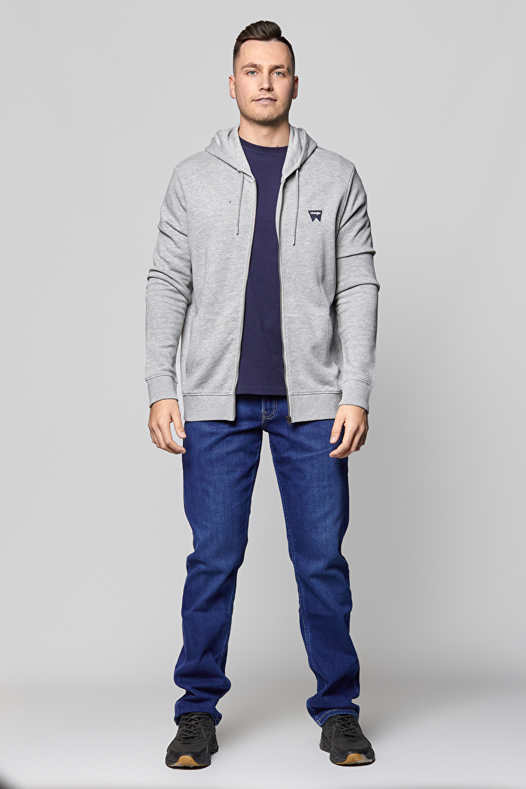 Толстовка Wrangler Sign Off Zipthru Regular Fit (W6B4HAX37) Сірий
