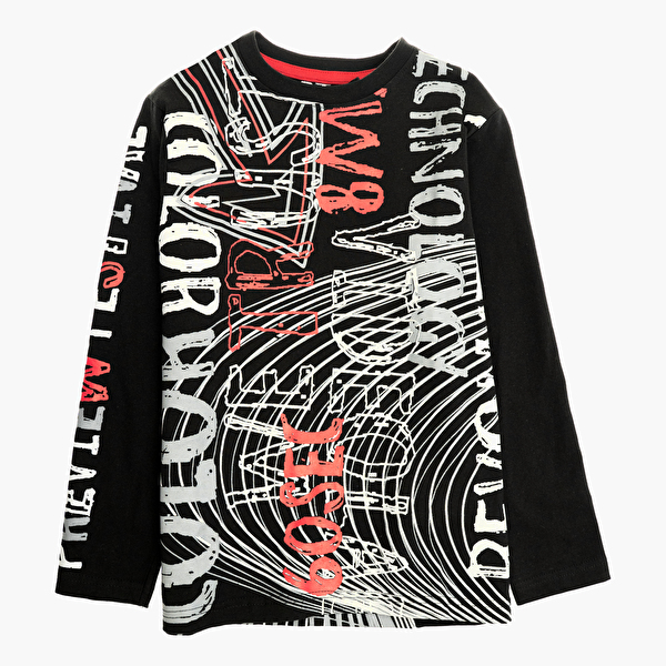 Футболка з довгим рукавом Losan Opt Junior (023-1062AA/63) Чорний