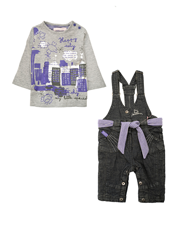 Костюм : Джемпер, комбинезон Losan MC BABY GIRLS BABY (028-8017AD/582) Светло-серый