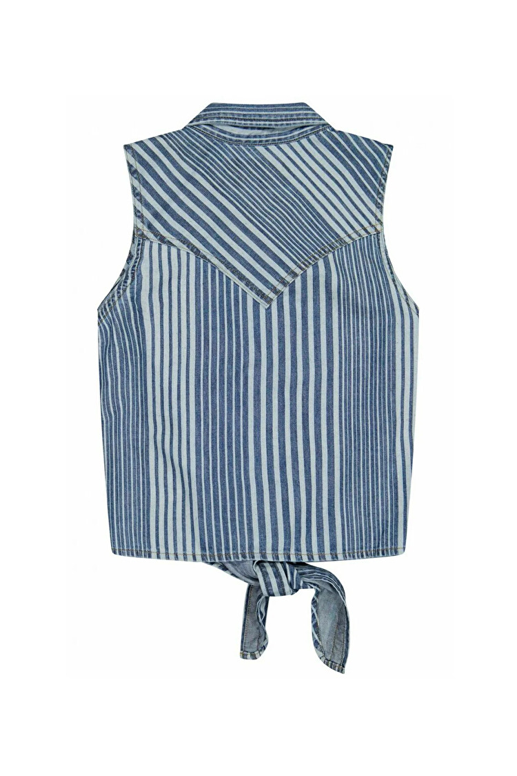 Рубашка без рукавов Wrangler SLEEVELESS TIE FRONT Slim Fit (112378155) Голубой