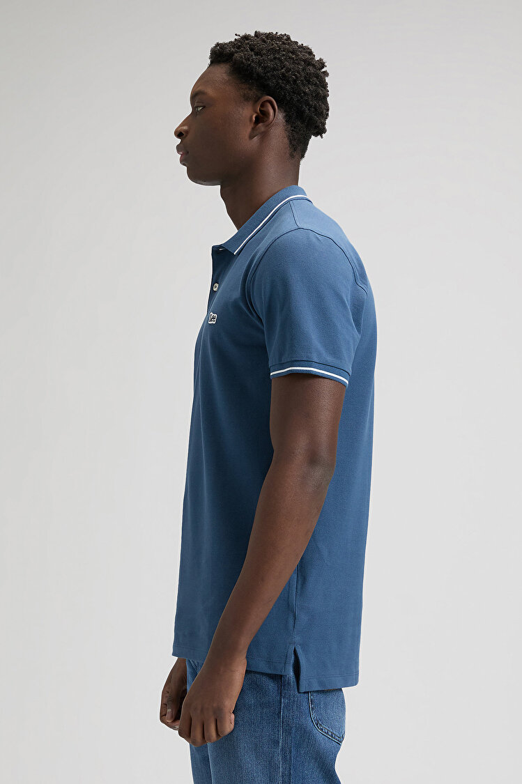 Поло LEE Pique Polo Regular Fit (112376432) Блакитний