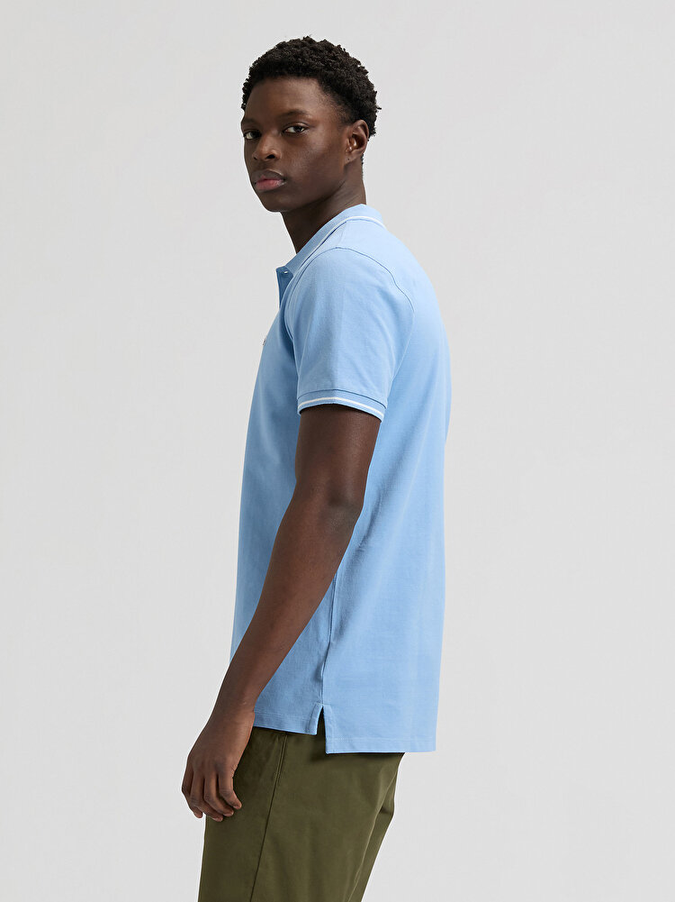 Поло LEE Pique Polo Regular Fit (112376471) Блакитний