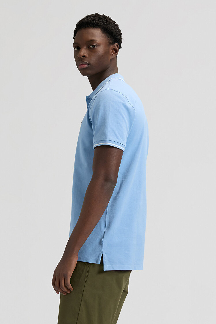 Поло LEE Pique Polo Regular Fit (112376471) Блакитний