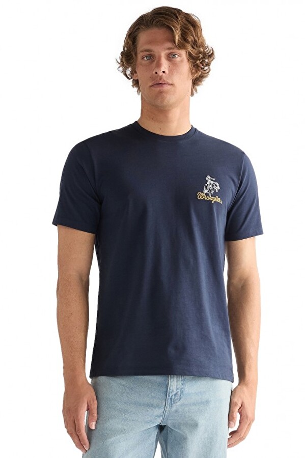 Футболка Wrangler EMBROIDERY TEE Regular Fit (112377986) Голубой