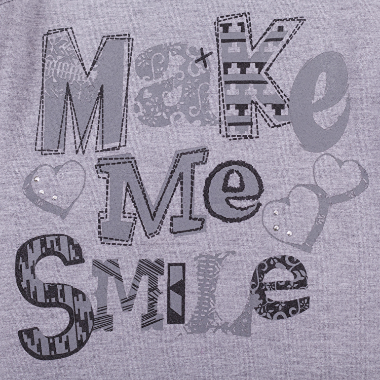 Футболка с длинным рукавом Losan Mc baby girls (026-1207AD/66) Темно-серый