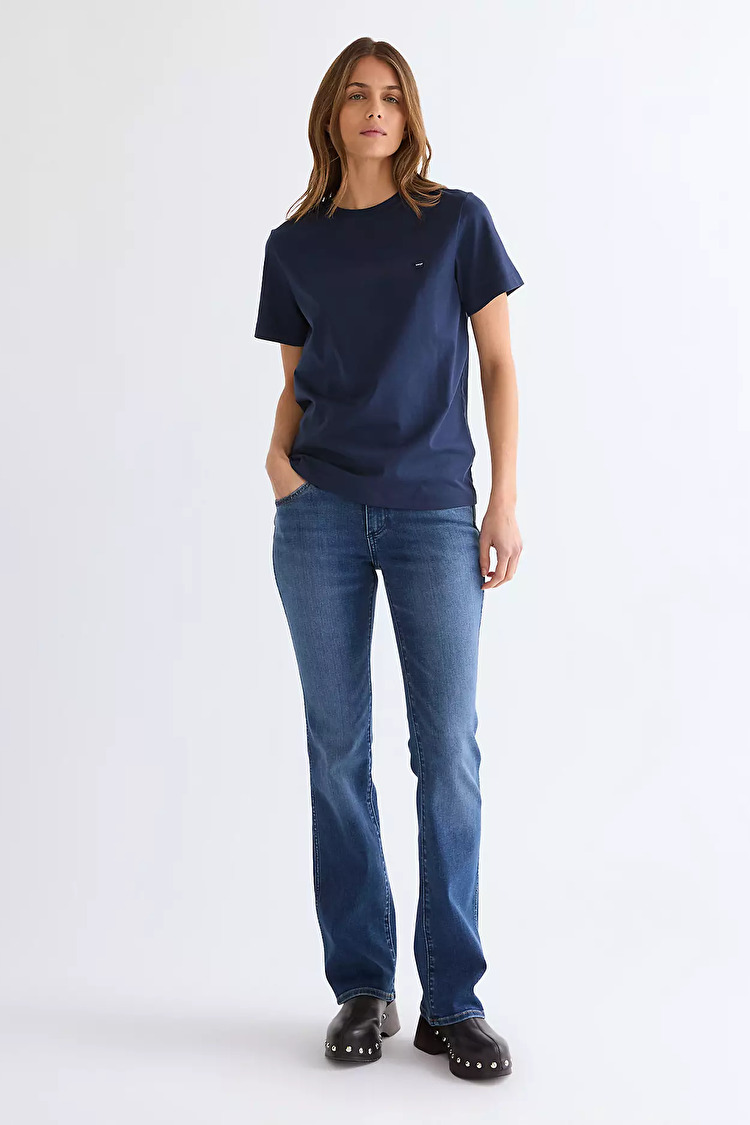 Футболка Wrangler Sign Off Tee Slim Fit (112356454) Синій