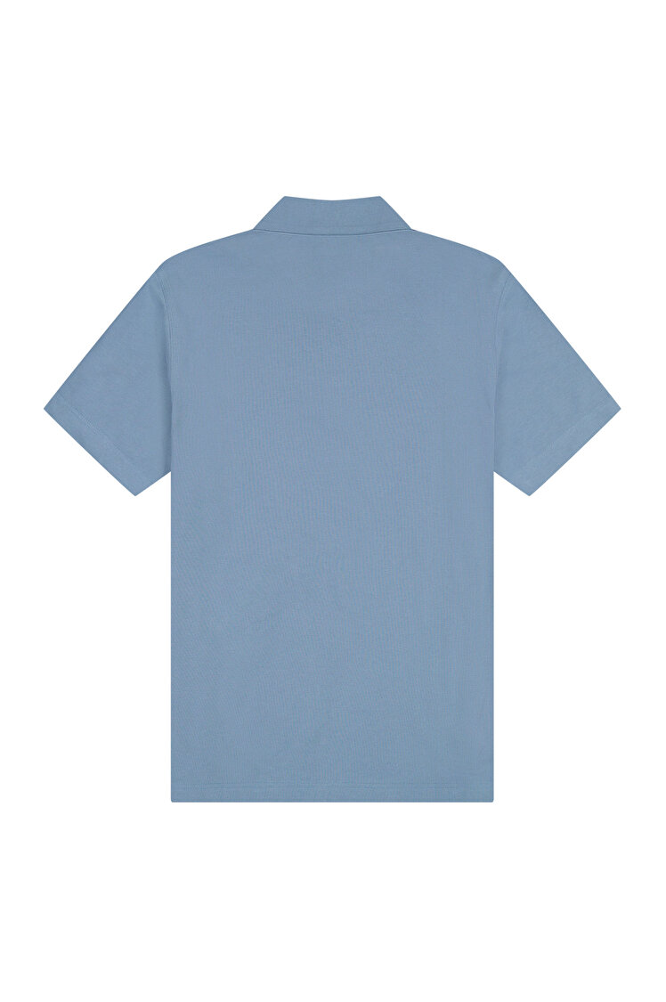 Поло Wrangler Polo shirt Regular Fit (112378448) Блакитний