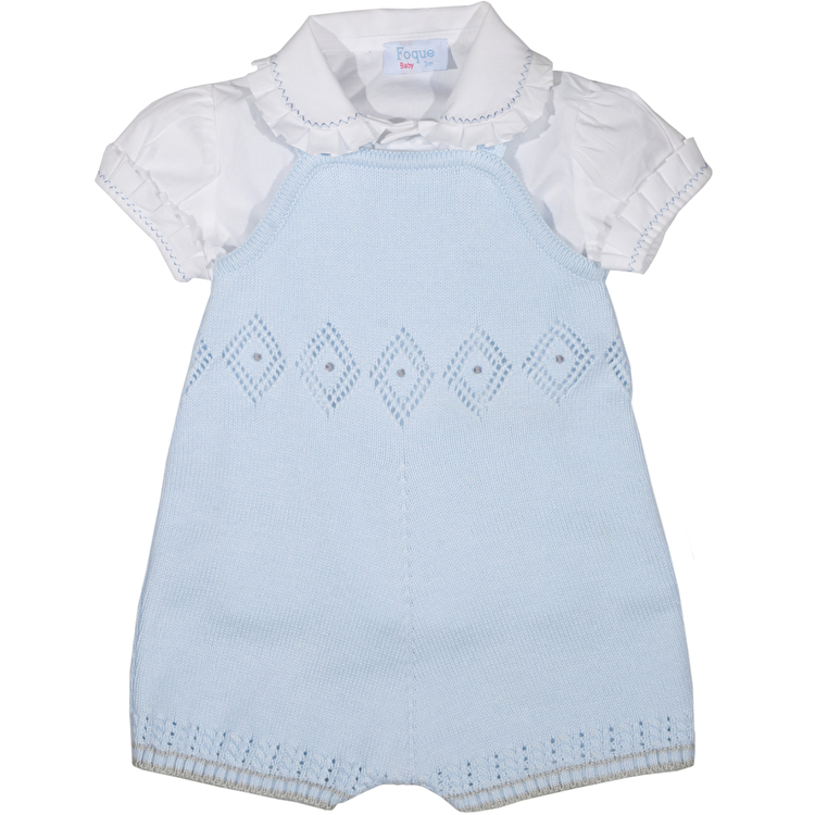 Комплект: Сорочка, комбінезон FOQUE Bebe (5301) Блакитний