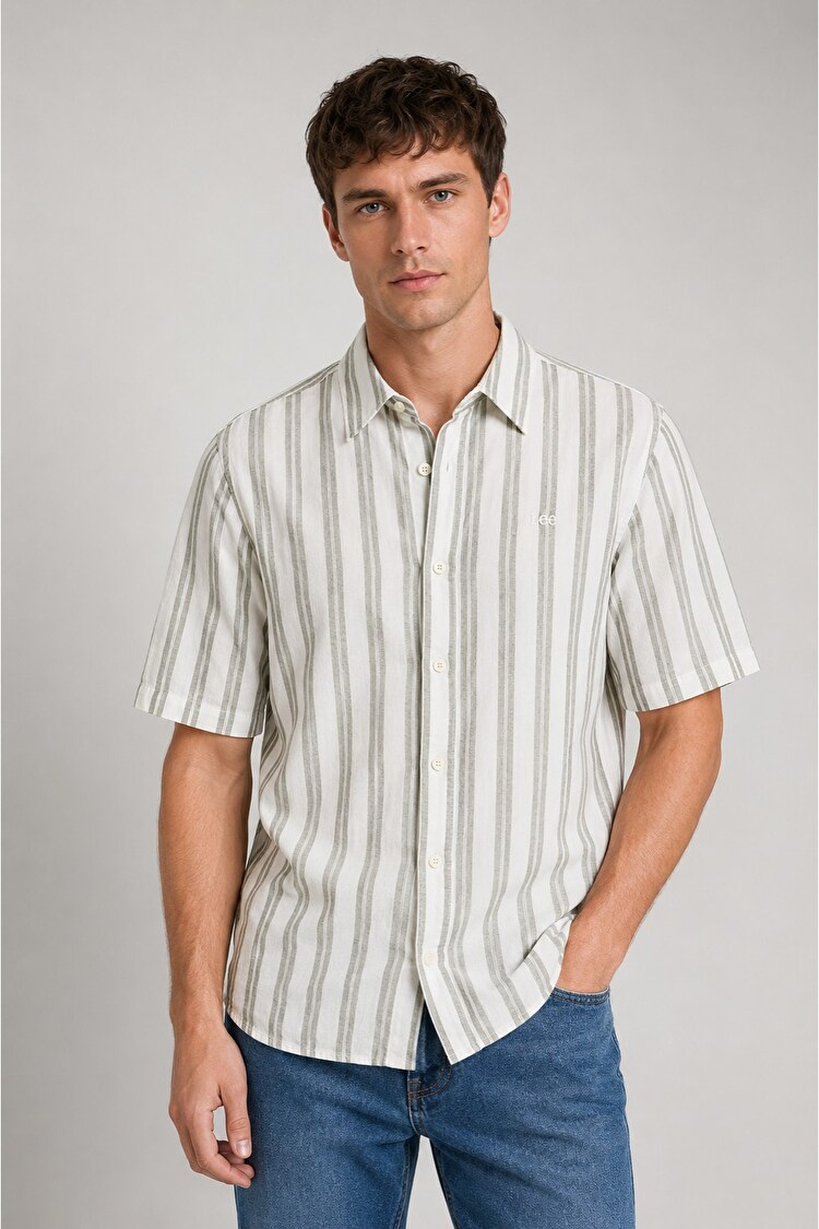 Рубашка LEE SS LEE SHIRT Regular Fit (112376570) Бежевый